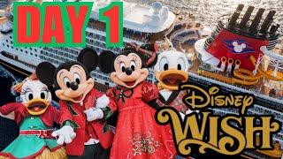 Disney Wish Day 1 Very Merrytime Christmas Cruise Vlog -Verandah Stateroom 2024