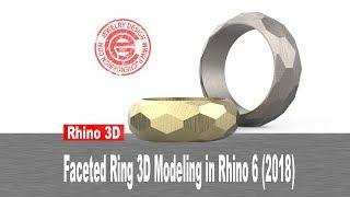 Faceted Ring Band 3D Modeling in Rhino 6 (2018)- Jewelry CAD Design Tutorial #38