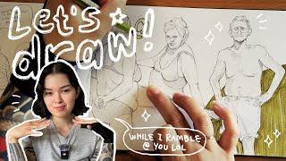 just a cozy lil sketchbook session  (real time) (chatty) (really cool & great)