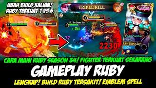 CARA MAIN RUBY SEASON 34 + TIPS RUBY TERKUAT 1 VS 5BUILD RUBY TERSAKIT 2024GAMEPLAY RUBY TERBARU