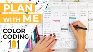 Plan with Me - Planner Color Coding ft. Clever Fox Hourly Planner PRO