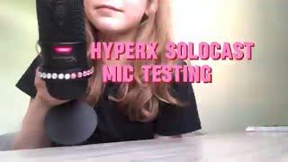 ASMR HyperX Solocast Mic testing // tapping and whispering // my first asmr video!