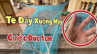 TE  Đẩy Xuồng Máy | Cước Đúc 1cm | KT: Miệng 7m - 2 Lườn Mỗi Bên 7m - Túi Sâu 3m | Không Thấm Nước