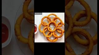 Potato Garlic Rings | Crispy Garlic Potato Rings | Potato Rings | Easy Snacks Recipe | #shorts