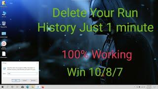 How to delete run history in Windows 10/8/7 l clean your run history in 1 min 2021