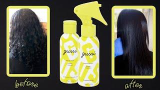 Gussi Keratin Treatment At Home On Curly Hair!!