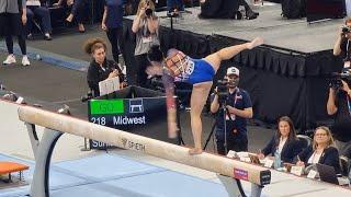 Suni Lee HUGE Save - 14,400 Balance beam - Olympic Trials 2024 Day 1