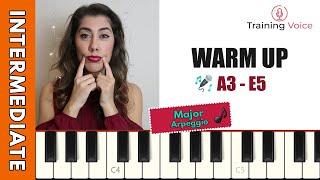 Vocal Warm Up MAJOR ARPEGGIO  | Vocal range A3-E5  | TrainingVoice