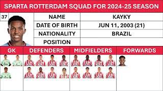 Sparta Rotterdam's Squad for 2024-25 season | Who is your favourite???