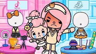 Mom Forces Me To Be Ice Skating But I Want To Be A Tiktoker | Toca Life Story |Toca Boca