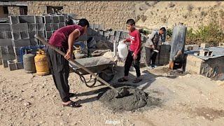 Real nomads | Nader and Zarbano attempt to build a nomadic bath for the winter! | iran lifestyle