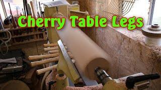 WOOD TURNING CHERRY TABLE LEGS - Master Craftsman Southern Indiana Sawmill Woodworking