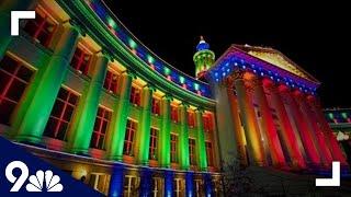 Denver lights City and County building to kick of holiday season