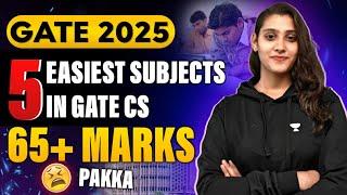 5 Easiest Subject in GATE CSE to Score 65+ marks | GATE 2025