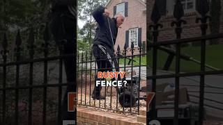 How To Paint Rusty Metal Fence: Tips and Tricks #shorts