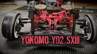 Yokomo YD2 SXIII RWD drifter running on my home track