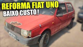 REFORMA FIAT UNO BAIXO CUSTO -DESAMASSANDO E APLICAÇÃO DE MASSA POLIÉSTER 01