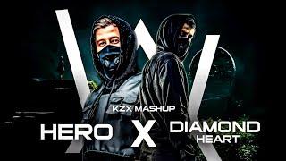 Alan Walker, Sophia Somajo & Sasha Sloan - Diamond Heart vs Hero (Kzx Remix/Mashup) Lyrics