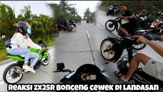 ZX25R IKUT ONGKEKAN BONCENG CEWEK AUTO JADI PUSAT PERHATIAN 