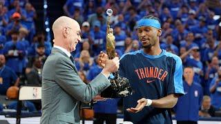 SGA Receives MVP Trophy 38 Pts Game 2 Domination  T-Wolves vs Thunder 2025 Western Conference Finals