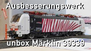 Ausbesserungswerk H0 unbox Märklin 39339 Vectron Lokomotion Zebra Eurotrain 193 774-7 Neuheit 2024