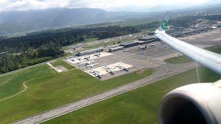 ENGINE ROAR Takeoff from Ljubljana | Transavia Boeing 737-800 | Amazing Mountain Views! [4K 60fps]