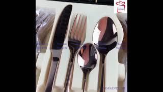 24 Piece Premium Golden Cutlery Set