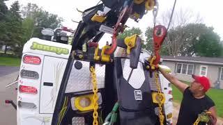 Rotator work ep 74 towing service truck from rear