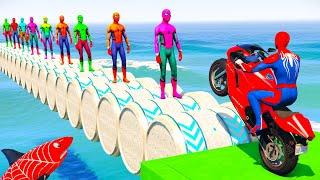 GTA V Epic New Stunt Race For Car Racing Challenge by Trevor and Shark