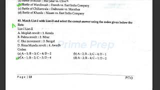 TTAADC SZDO Exam, SET A Answer Key, Questions 61 to 100