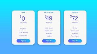 How to create a Responsive Pricing table | Pricing Table in HTML and CSS | Beautiful Pricing Table