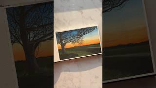 Sunset Landscape Painting #artist #art #painting #paintingtutorial #shortvideo #youtubeshorts