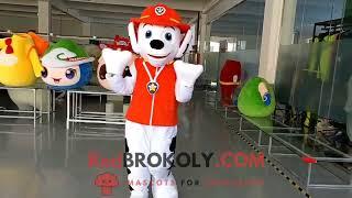 REDBROKOLY.COM Mascot Costume - PAW patrol full body mascot costume with big bagpack