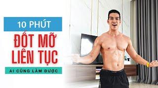 10 Phút Tập Đốt Năng Lượng Giảm Mỡ Toàn Thân Tại Nhà 