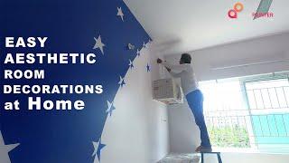 Popular DIY ROOM painting ideas | Aesthetic Stencil | AapkaPainter | Wall Decoration