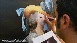 Art Reproduction (Vigee Le Brun - Marie-Antoinette en Chemise) Hand-Painted Step by Step
