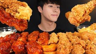 역대급 바삭한 BBQ 황금올리브 치킨, KFC 통다리치킨 먹방 FRIED CHICKEN & BBQ FRIED CHICKEN MUKBANG EATING SOUNDS