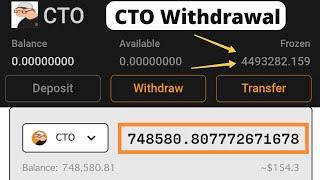 CTO Token Withdrawal - Claim Coretardio: Price Update