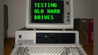 IBM 5150 PC testing huge old IBM & Seagate hard drives