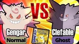 Which beats Pokemon Yellow faster?  Normal-type Gengar VS Ghost/Poison Clefable