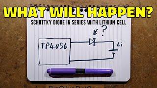 Schottky diode between charger and lithium cell?