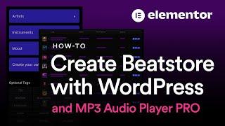 Create Beatstore with WordPress, Elementor and MP3 Audio Player Pro