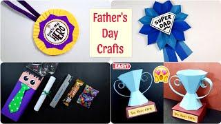 4 Easy Father's Day Craft Ideas || Paper Medal - Gift Box - Paper Badge - Paper Trophy || DIY