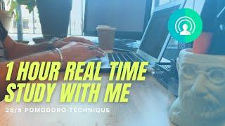 REAL TIME study with me | 1 Hour Focus | lofi Background Music