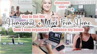 HOMESCHOOL DAY IN THE LIFE AS A WORK FROM HOME MOM // daily homeschool routine + classroom tour