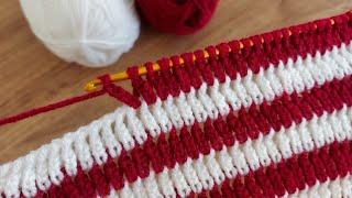 Easy Knitting Tunisian - Tunus işi Yapımı Kolay Battaniye Yelek Şal Örgü Modeli..