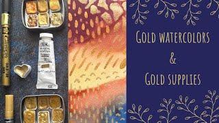 Gold Watercolors for Textures