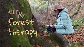 Autumn forest therapy  plein air watercolor