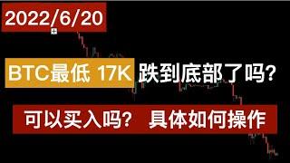 BTC最低跌到17600, 短期底部到了吗? 是否可以抄底? 如何抄底? 6月20 比特币 BTC Bitcoin技术分析