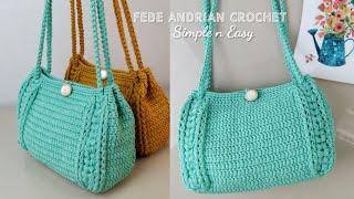Easy Crochet Bag for Beginners ~ Tas Rajut Mudah Untuk Pemula